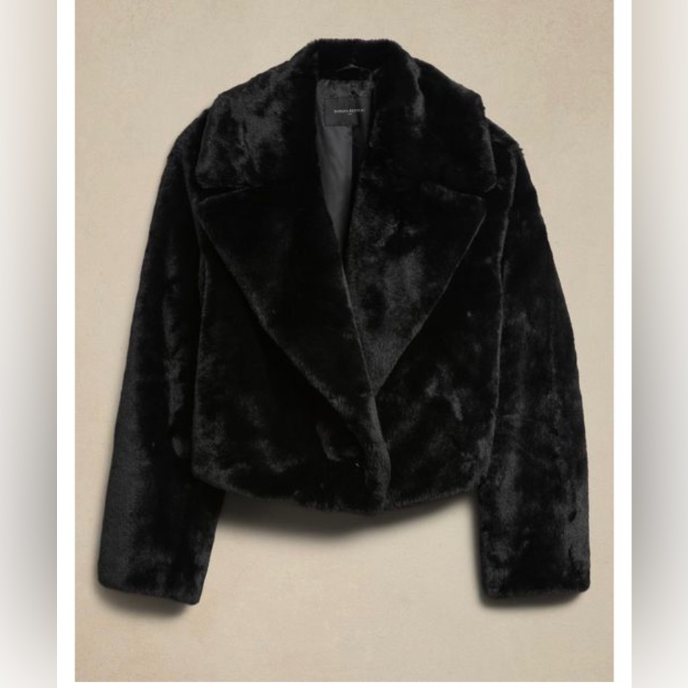 Banana Republic Factory Cropped Faux Jacket- XS